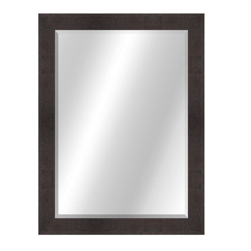 Wall Mirror, 42" x 30", Dark Walnut