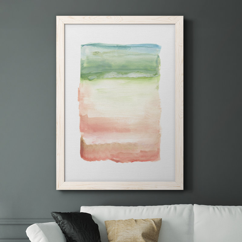 Skye I - Peinture sur toile encadrée, Toile blanche encadrée, H 31,5 po x l 23,5 po x P 1,5 po
