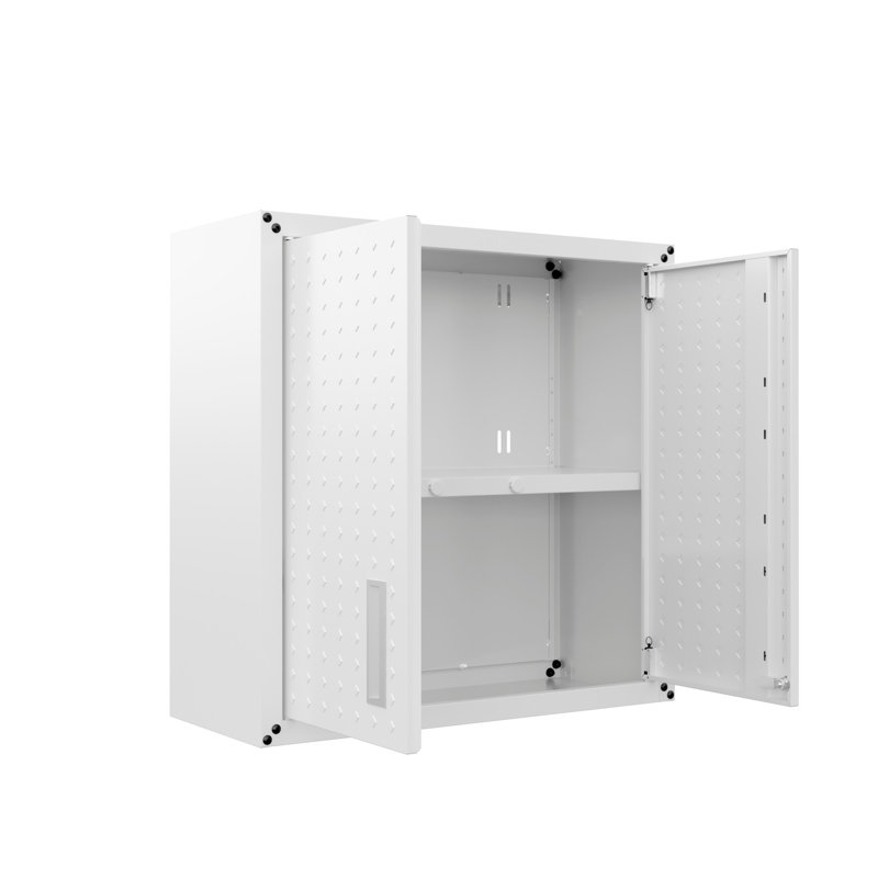 Floating Garage Cabinet, White