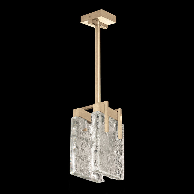 Terra 2 - Light Pendant, Clear, Gold, 16" H x 7.75" W x 7" D