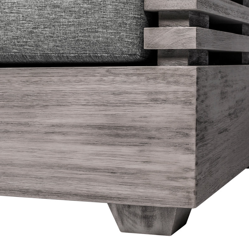 Aerilyn Eucalyptus 5 - Person Patio Conversation Set with Cushions, Grey Performance, Gray