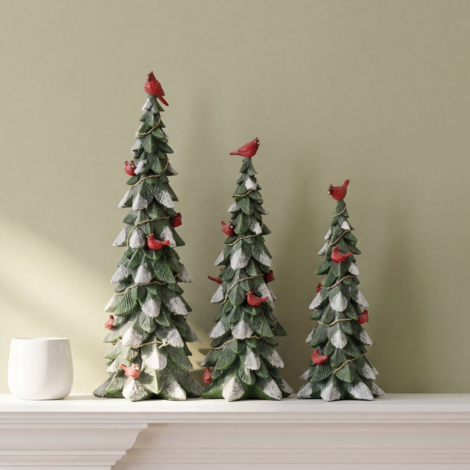 Haritha 3-Piece Frosted Tabletop Tree Set