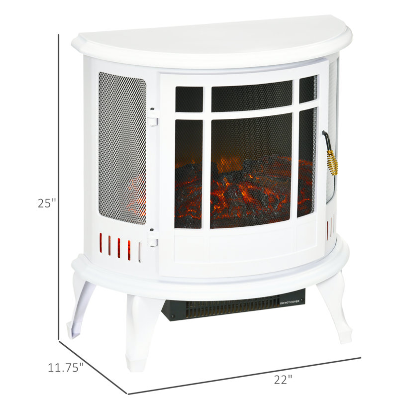 Anner 22'' W Electric Fireplace, White