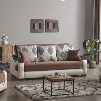 Canapé-lit convertible futon de 87,4 po avec rangement et canapé-lit convertible clic-clac