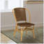Chaise d'appoint brune en rotin tissé - ensemble de 2