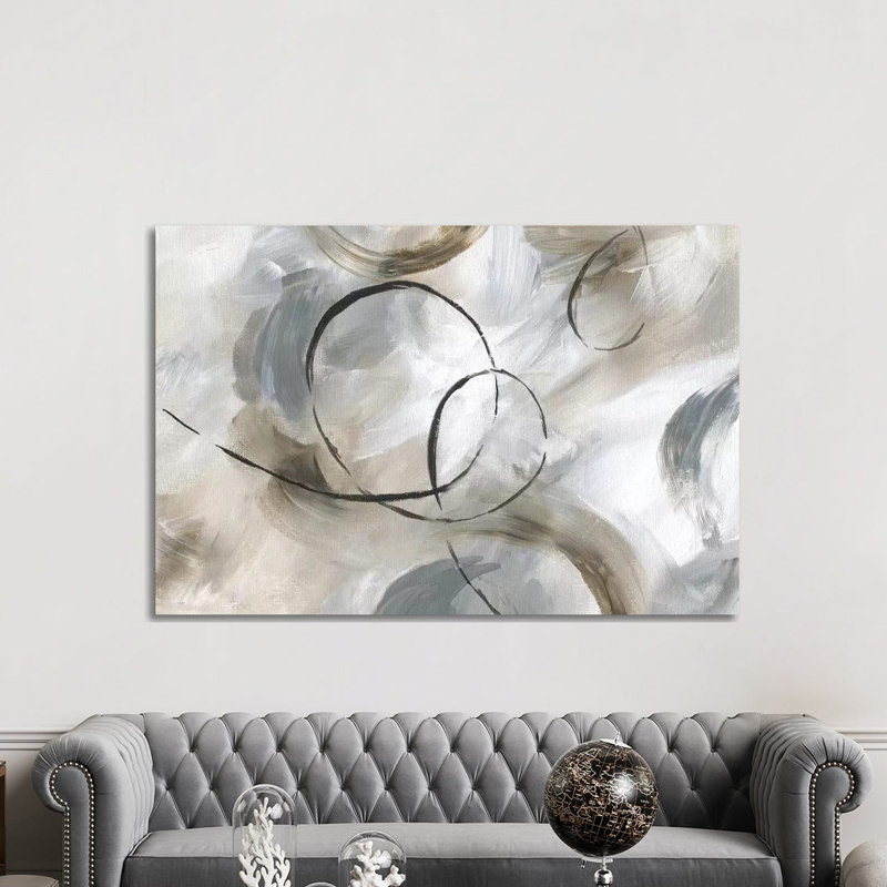 Allegro - Painting on Canvas, White Framed, 152.5 cm H x 101.5 cm W