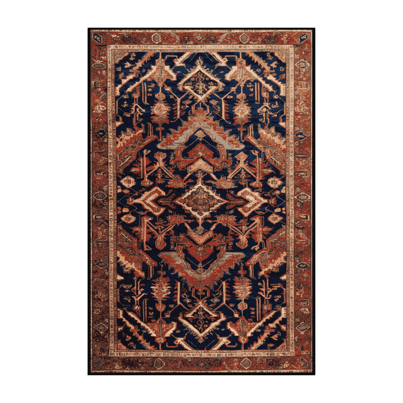 Tapis brun lavable à la machine, Rectangulaire 8 pi x 10 pi