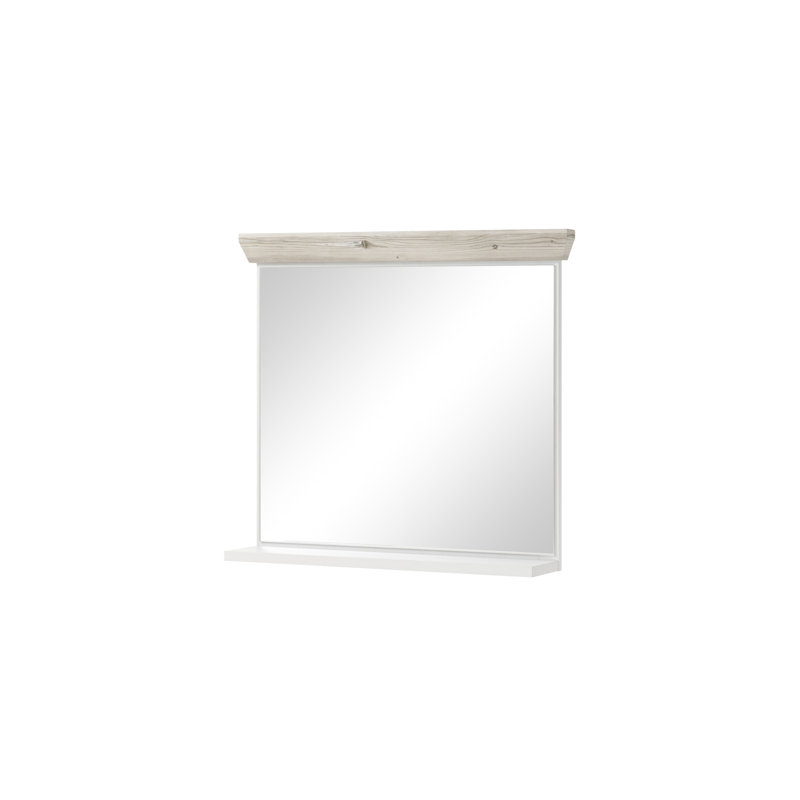 Theres Engineered Wood Flat Wall Mirror, 72cm H x 80cm W
