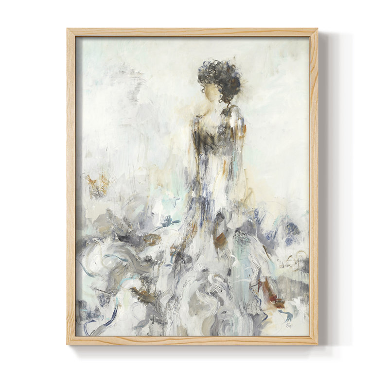 Romantic Reflection II Framed Print - Solid Wood, Natural, 15" H x 12" W