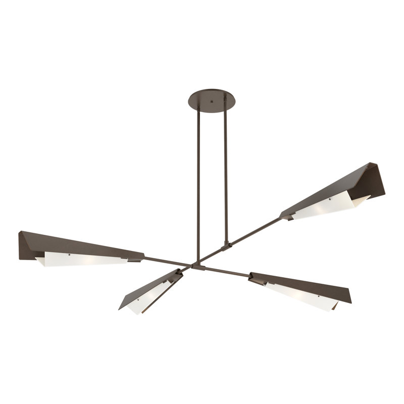 Vertex 4 - Light Sputnik Novelty Chandelier, Bronze, Natural Iron