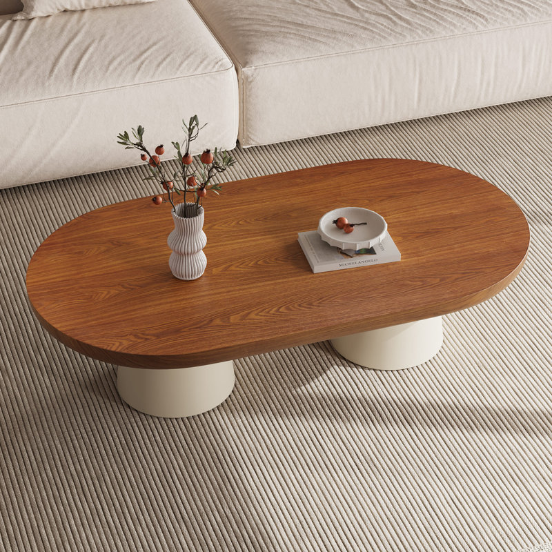 Table d'appoint de style moderne 51,18 "avec table bicolore et base robuste