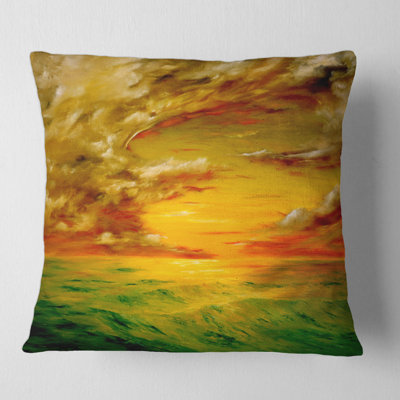 Housse et insert de coussin carré lumineux Bright and Sunset Santa Rosa California