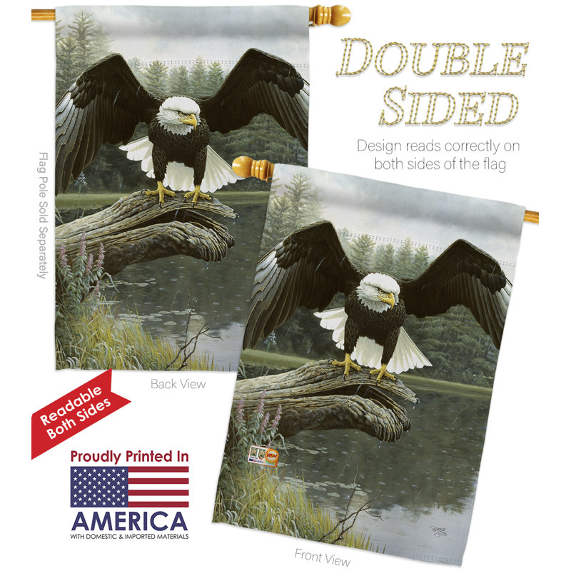 Majestic de douche 2 côtés en polyester 40 x 28 po ensemble de drapeau
