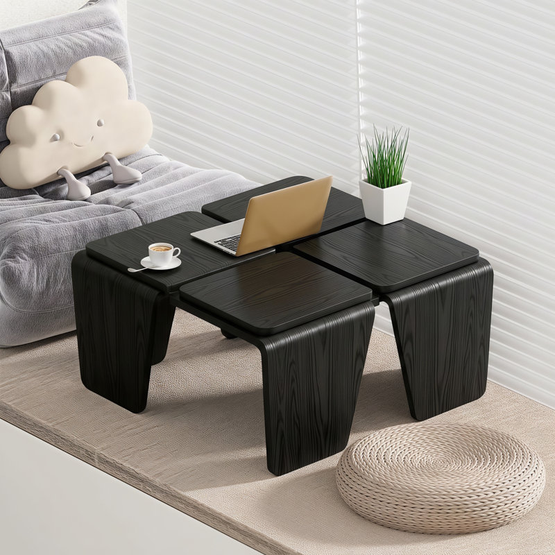 Table basse noire, Noir mat