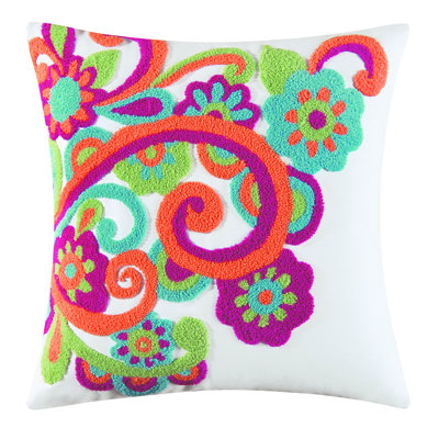 16" x 16" Flower Tufted Pillow