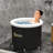 Black Ice Bath For Athletes, 79 Gallon Portable With Splash Cover And Carry Bag Tub Hygienic