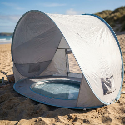 Wilwolfer Baby Beach Tent with UV Protection, Portable Pop-Up Sun Shelter for Toddlers, Water Play Tent with Carry Bag