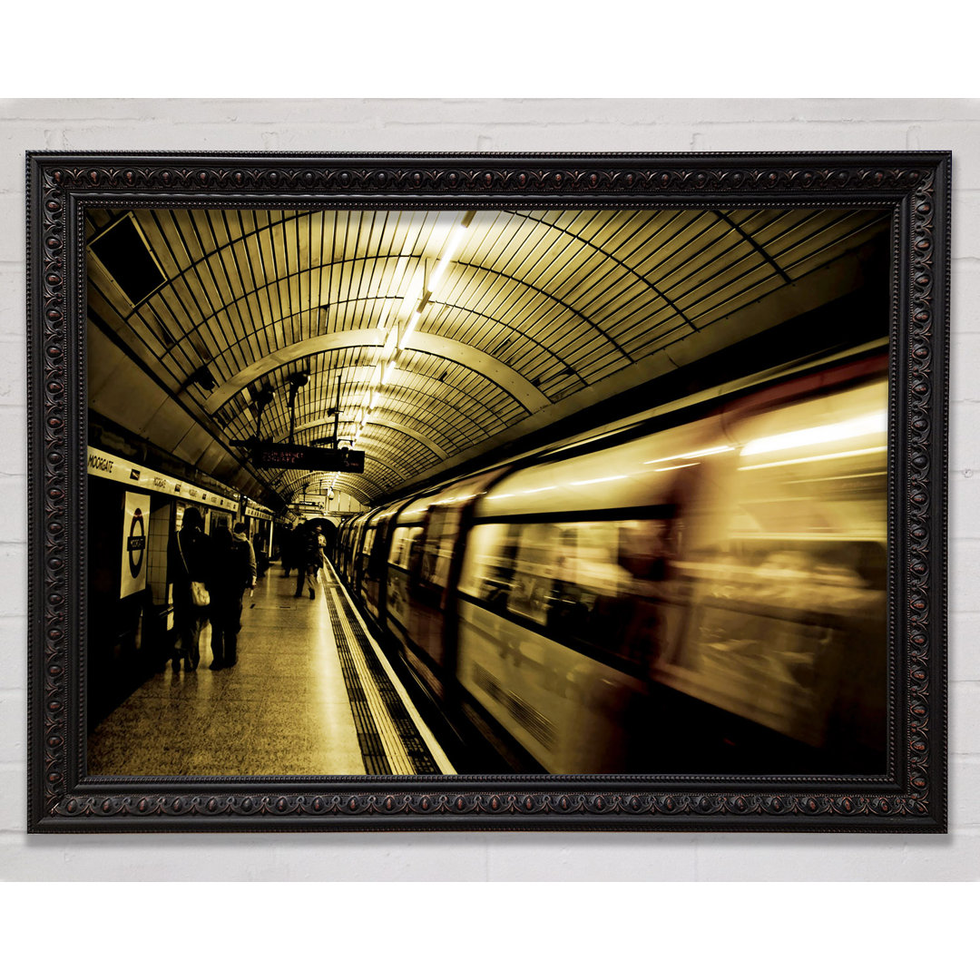 London Underground Tube Gerahmter Druck