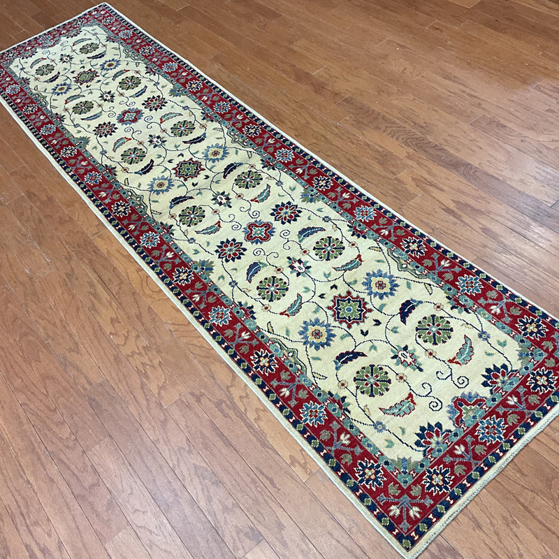  Handmade Kazak Wool Runner