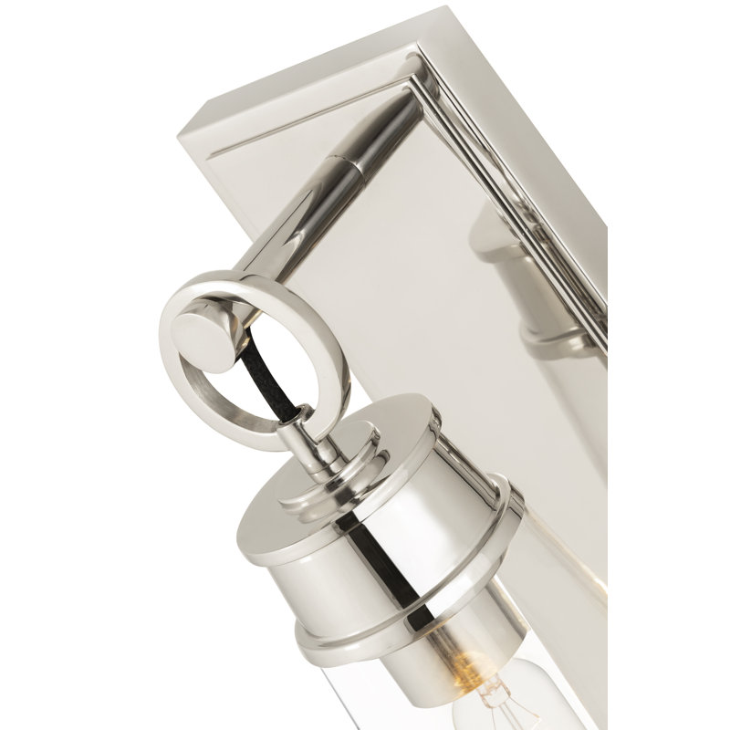 Applique murale à 1 lumière à intensité variable Bertina, Nickel poli, H 12 po x l 4,5 po x P 6 po