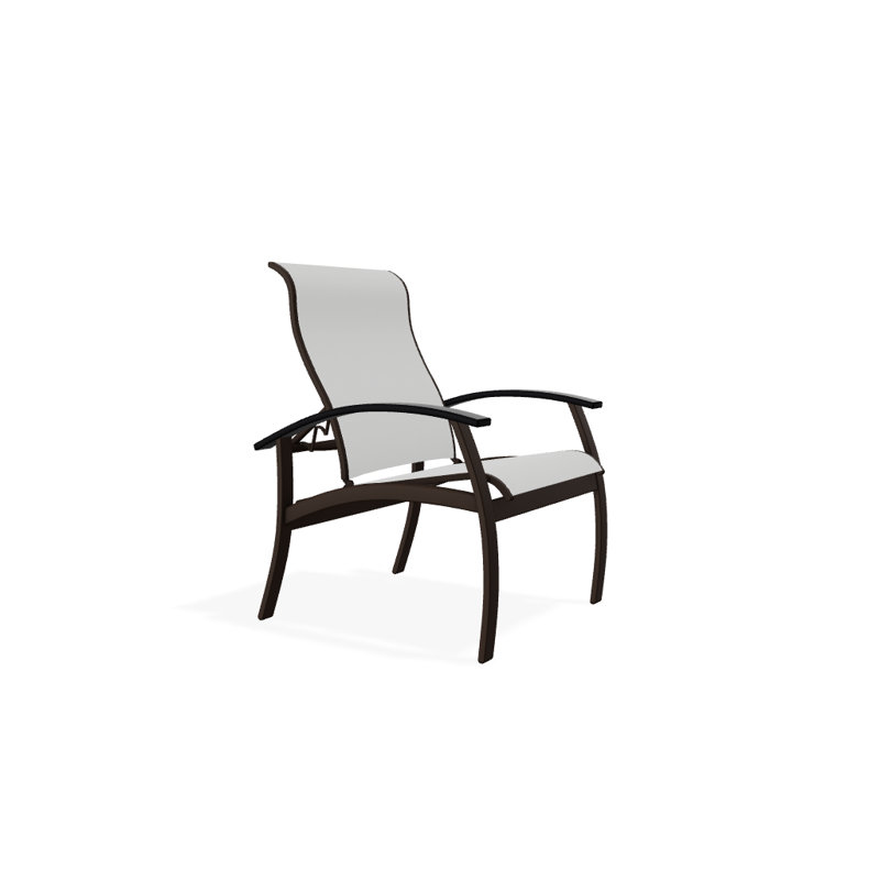 Chaise de patio Askar, Blanc 6D Sunbrella®, Noir, Kona texturé
