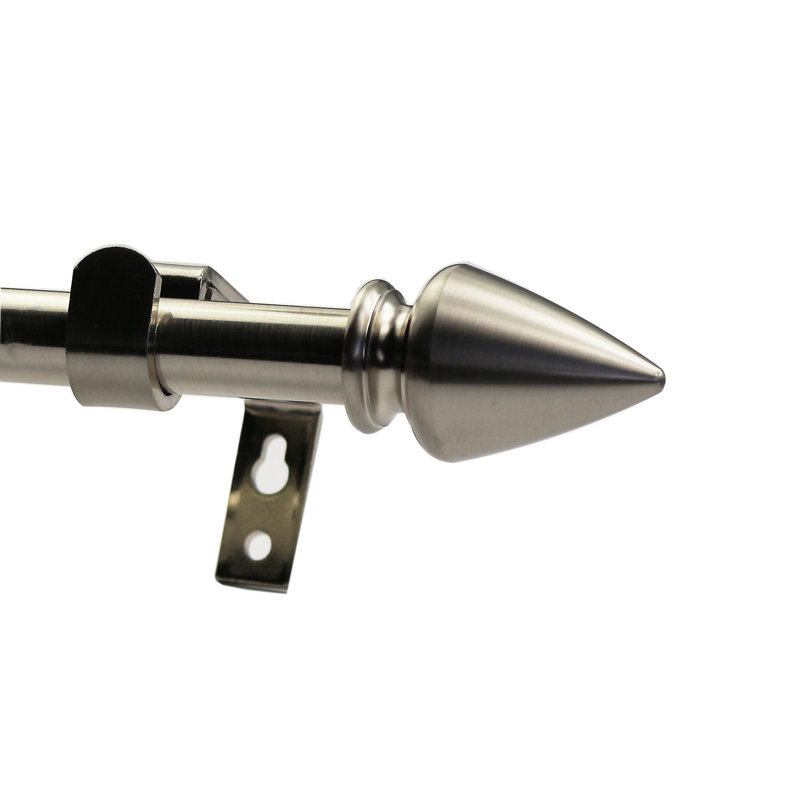 Tringle à rideaux simple Varennes, H 0,62 po x l 120 po x P 0,62 po, Étain