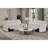 White Console Reclining Loveseat With LED Lights-1317152365