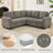 5 Seat Reversible L Shaped Sleeper Sofa