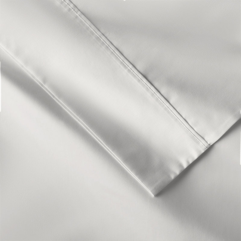 Ensemble de taies d'oreiller en satin de coton Danfield, Gris tourterelle, Très grand