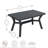 Resol - 4 Seater Tulip Rectangular Plastic Garden Dining Table - 90cm x 140cm-70257755