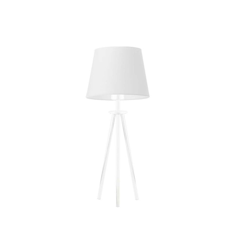 Addilyna Metal Tripod Lamp, White, White