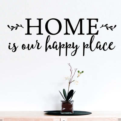 Adhésif décoratif "home is my happy place" family quotes™ décalcomanie