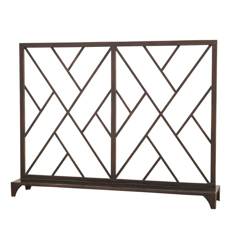 Chinoise Fret Fireplace Screen