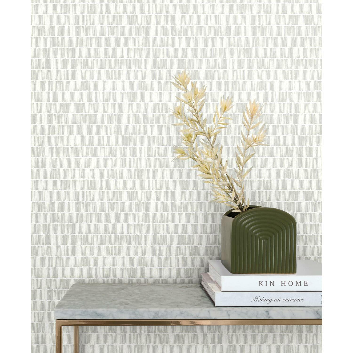 Williamsburg Striped Wallpaper, Gray