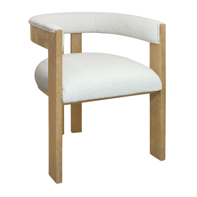 Damontrae Linen Upholstered Back Armchair, Ivory