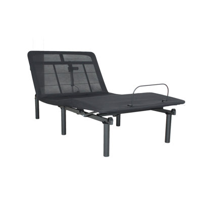 Twin Xl Adjustable Bed Base With Fold To Half Capacity - Head And Foot Incline, Quick Simple Setup, Zero , Steel Frame, Mattress Retainer Bar Bed, For Space Optimization, Motorized Effortless