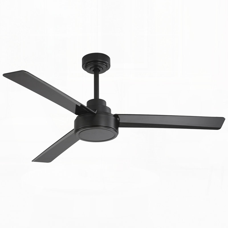 Ventilateur de plafond 52 pouces avec 3 pales en ABS, télécommande, moteur à courant continu réversible à 6 vitesses, idéal pour le salon, la chambre à coucher et la cuisine