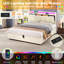 Upholstered Bed Frame With Hydraulic Storage-2017788455-2044331549