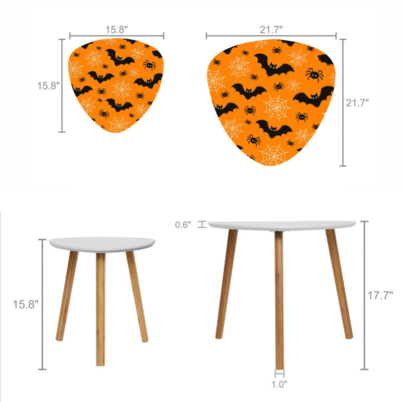 Ensemble de 2 tables basses gigognes Triangle