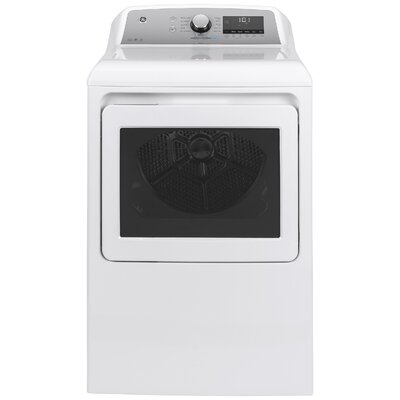 Smart Laundry Appliances GE Smart 7.4 cu. ft. High Efficiency Gas Dryer with Sensor Dry Steam Dry Reversible Door -  GE Appliances, GTD84GCSNWS