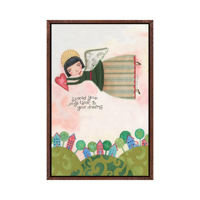 Soar 1 Piece Wall Art on Canvas, 66.04cm H x 45.72cm W x 3.81cm D, Classic Brown Wood Floater Framed