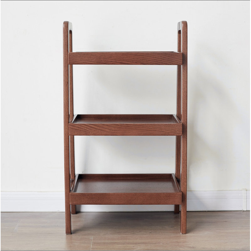 Storage Bench, 3-Tier Beech Wood Shoe Rack For Entryway, Walnut
