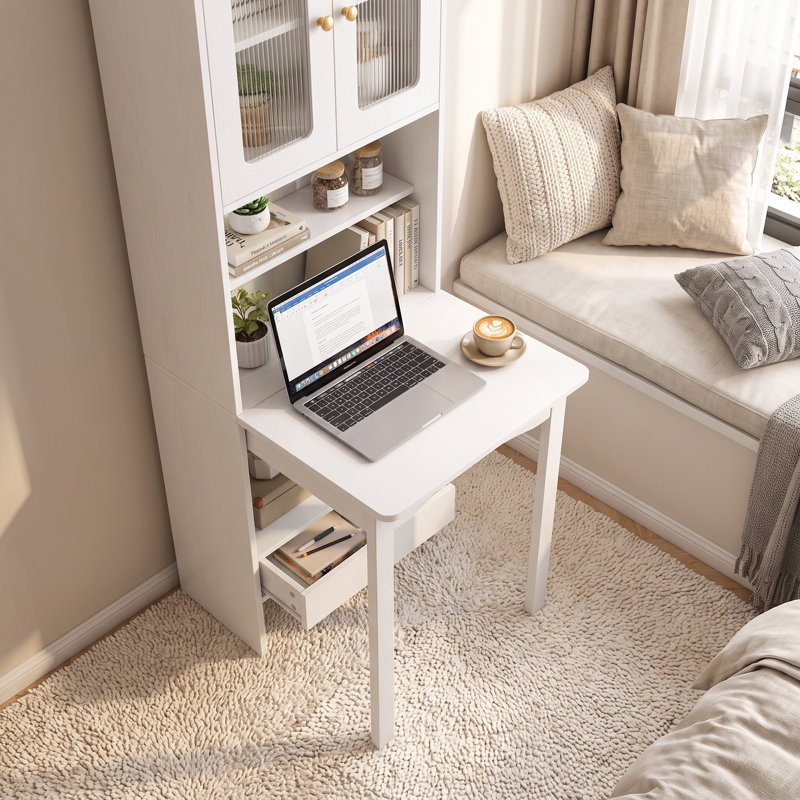 Bureau d'écriture convertible pliable, Blanc