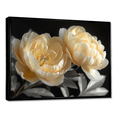 White Black Crystal Peonies Beauty I - Peonies Wall Art