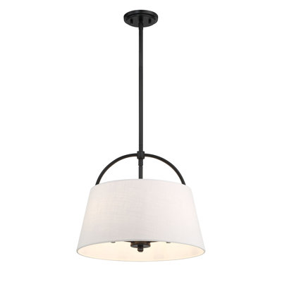 Luminaire suspendu simple en charbon à 3 lumières Lyutcho