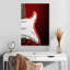 Abarca, guitare électrique moderne sur fond rouge-108454691