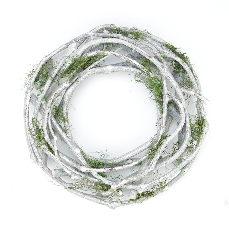 Couronne de mousse artificielle non éclairée, H 11 po x l 11 po x P 2,5 po