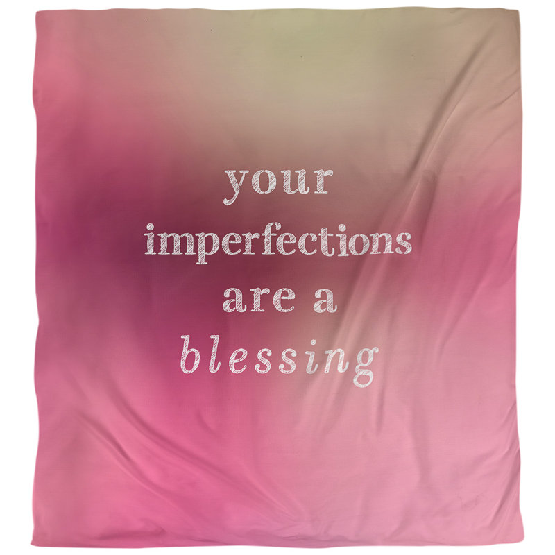 Housse de couette simple imperfections, Housse de couette pour grand lit, Lueur rose