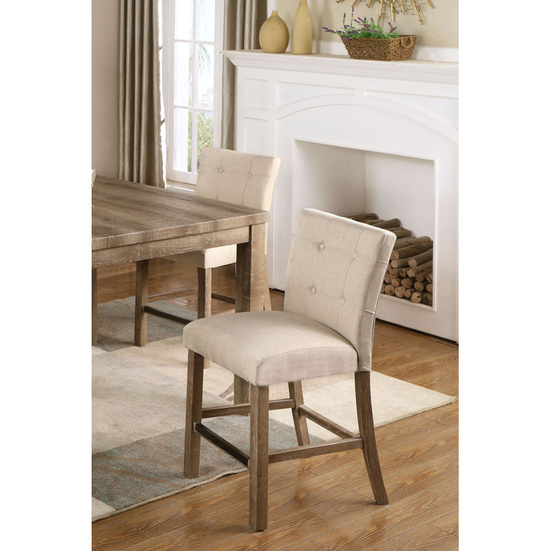 Marlee Upholstered Linen Blend Counter Stool