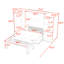 Lit escamotable simple avec tablettes, garde-robe et tiroir